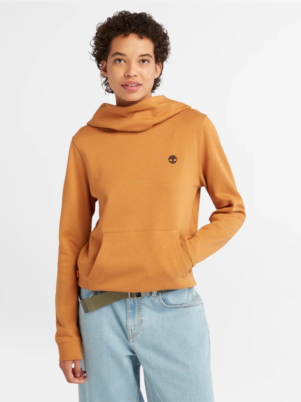 Timberland Women's Amber Brown Cowl Neck Sweatshirt